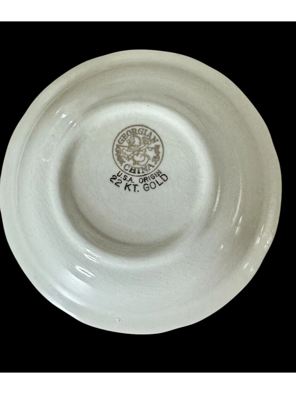 Trinket Dish Pink Cabbage Rose 22K Gold USA Floral Plate Coquette Granny Core